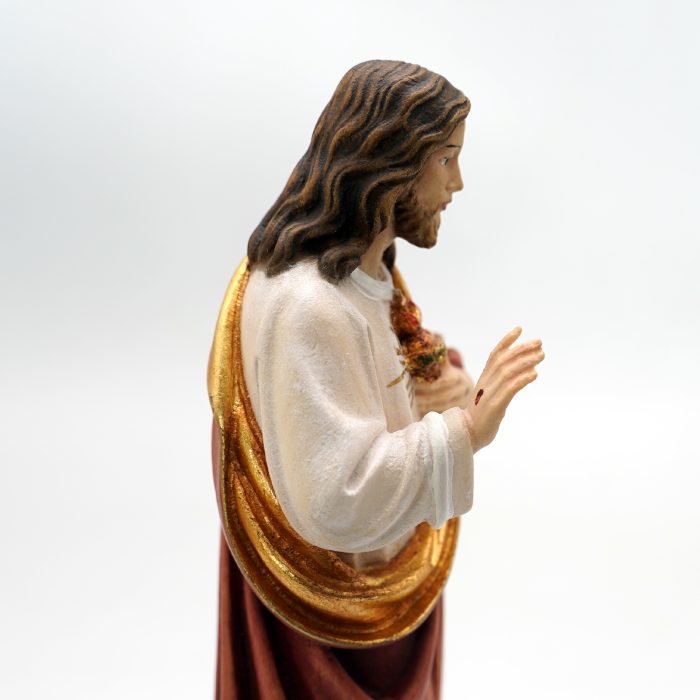 【现货】现货木雕-耶稣圣心-21厘米 Catholic religious art