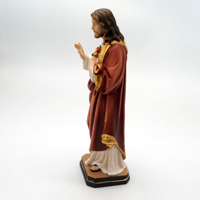 【现货】现货木雕-耶稣圣心-21厘米 Catholic religious art