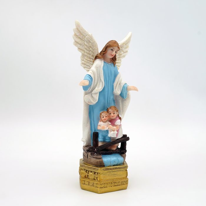 圣像-护守天使-粉/蓝色-树脂-15x7cm Catholic religious art