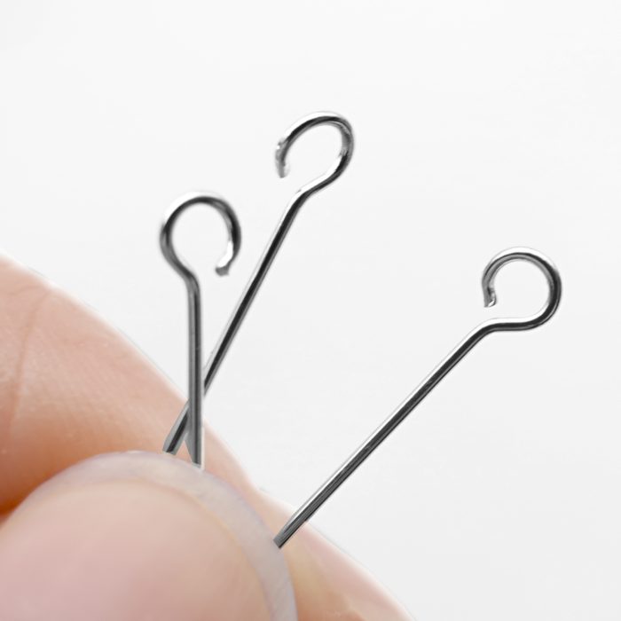 DIY配件-九字针-侧开口-不锈钢镀金/银0.60x16/17mm-10克 Catholic religious art