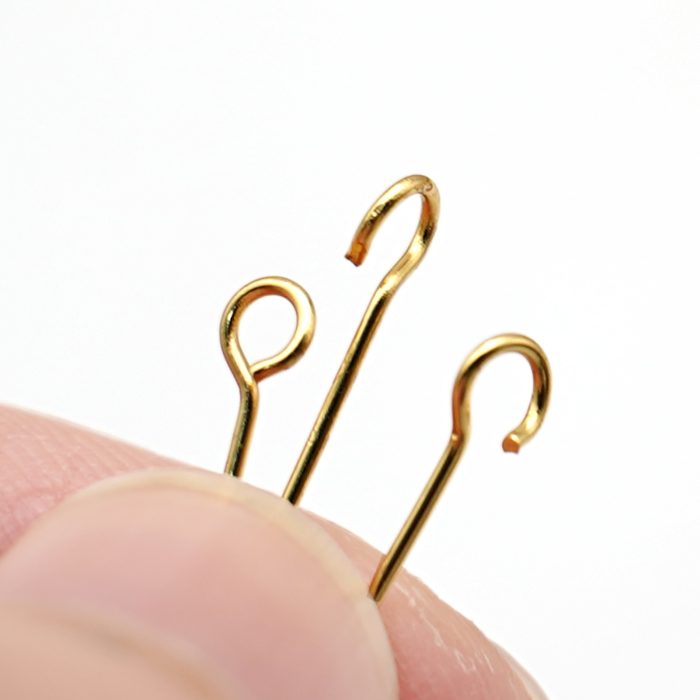 DIY配件-九字针-侧开口-不锈钢镀金/银0.60x16/17mm-10克 Catholic religious art