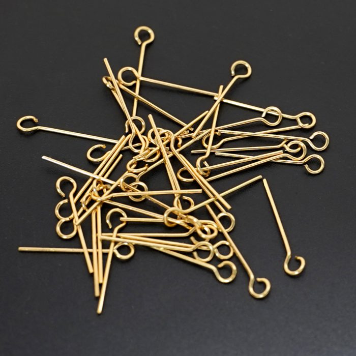 DIY配件-九字针-侧开口-不锈钢镀金/银0.60x16/17mm-10克 Catholic religious art