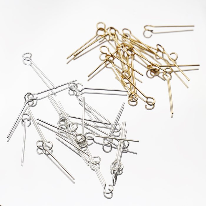 DIY配件-九字针-侧开口-不锈钢镀金/银0.60x16/17mm-10克 Catholic religious art