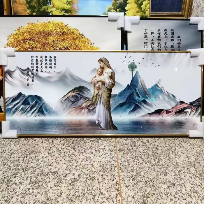 挂件-晶瓷画-三联画-多尺寸 Catholic religious art