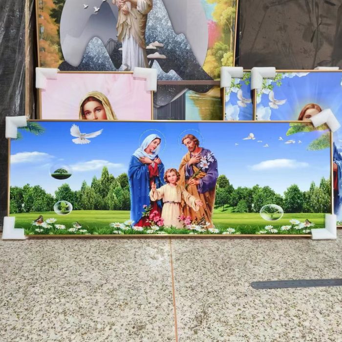 挂件-晶瓷画-三联画-多尺寸 Catholic religious art