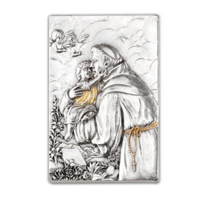 笔筒-浮雕圣像-圣安多尼-胡桃木特制纪念款-11x7.5x7.5cm Catholic religious art